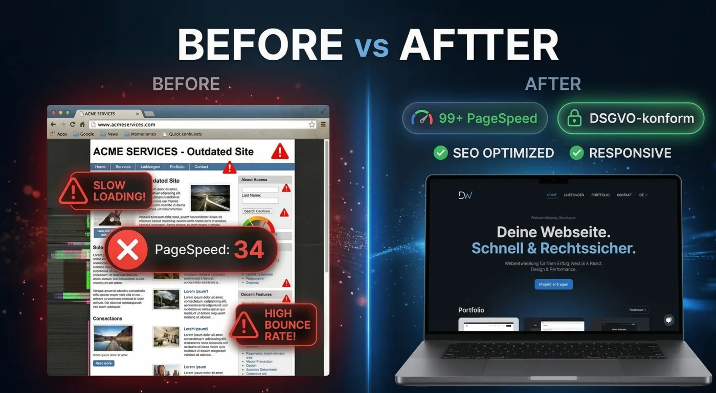 Before vs After – von veraltet zu modern und rechtssicher